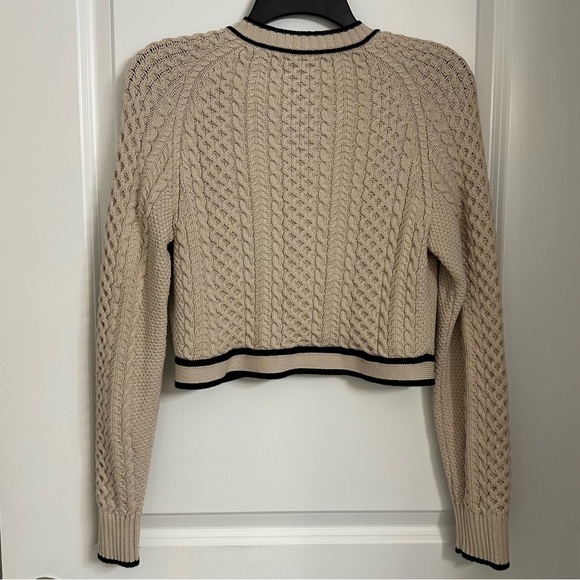 NWOT J. Crew Cropped Cable Knit Sweater Lady Jacket Size Small - Picture 6 of 9